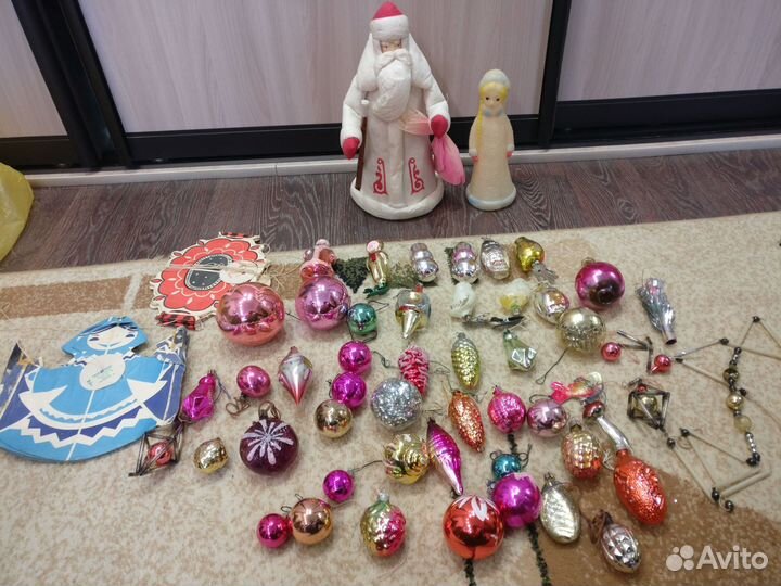 Ёлочные игрушки СССР. Бумажные гирлянды