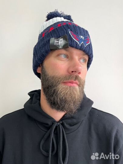 Шапка зимняя NHL Washington Capitals синяя