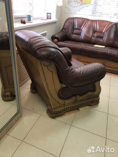 Кресло натуральная кожа