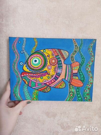 Картина акриловыми красками на холсте