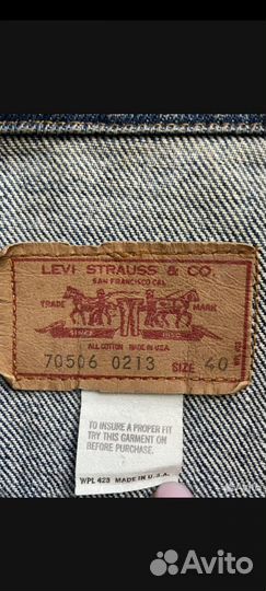 Джинсовая куртка levis, оригинал