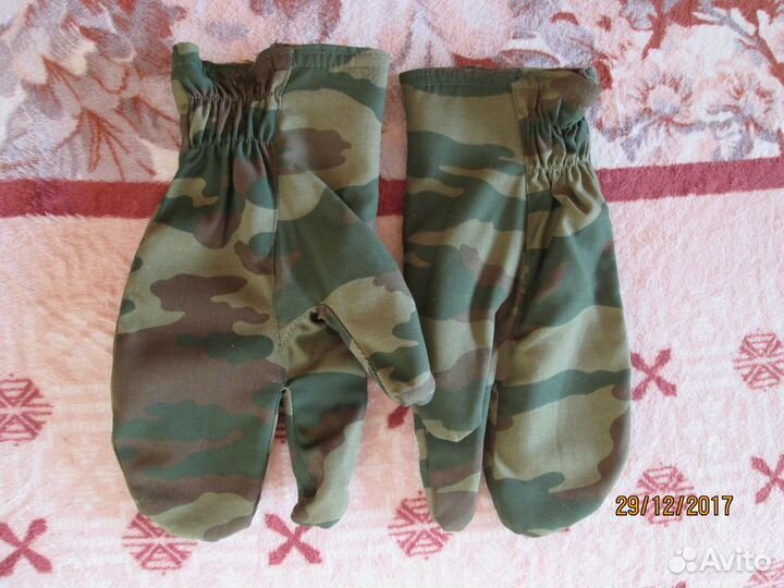 Рукавицы трехпалые армейские зимние камуфляж