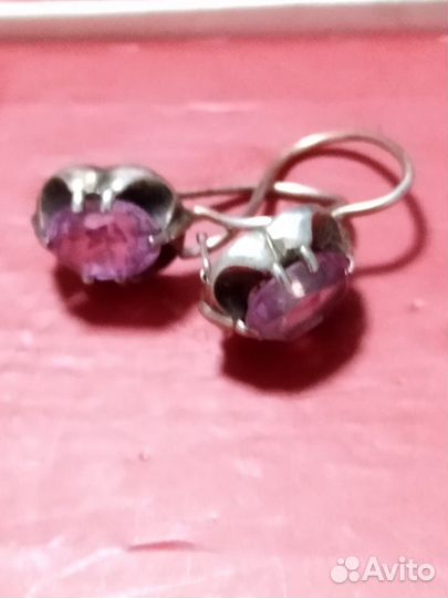 Серебряные серьги 875 пробы