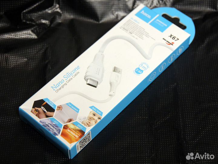 Кабель USB-microusb Hoco X67 Nano silicone 2.4A 1м