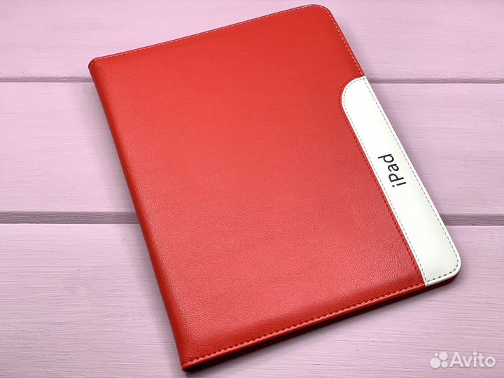 Чехол на iPad с кожаной вставкой