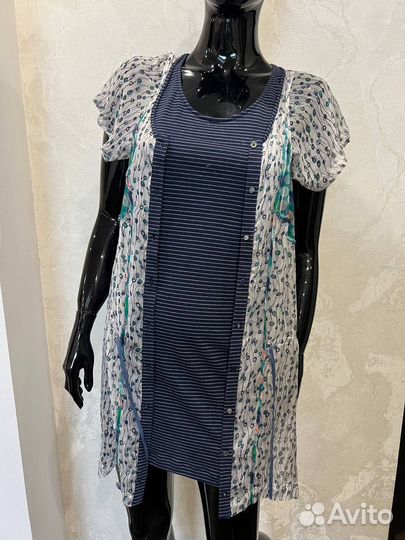 Классное платье + туника (шёлк/хлопок) One Step 42