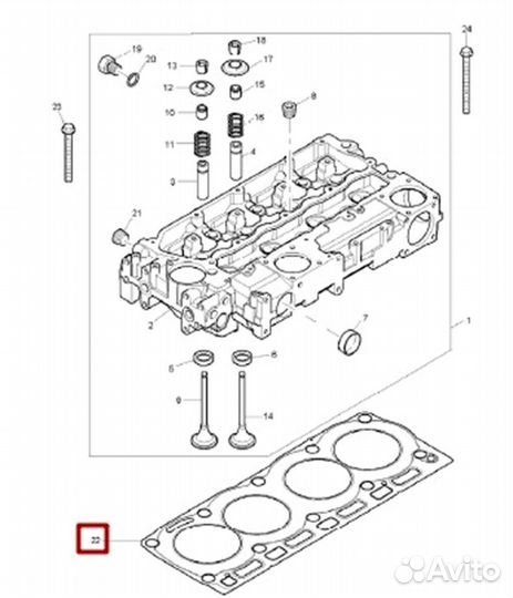Прокладка гбц Perkins