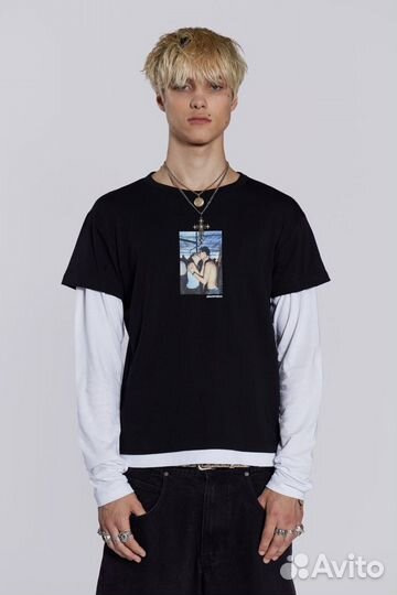 Лонгслив Jaded London Ibiza Kiss Double Layer Tee