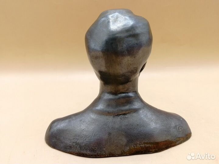 Бюст Сергей Есенин литье силумин 10,5 см