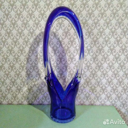 Чудесная кобальтовая ваза 1960-70 гг