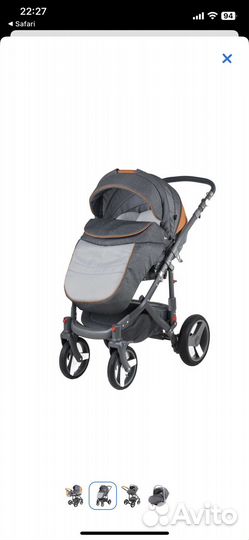 Коляска BeBe-Mobile Movo (carmel&grey) 3в1