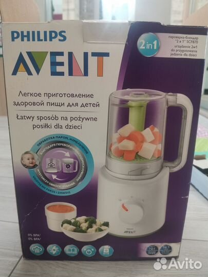 Пароварка блендер philips avent 2в1