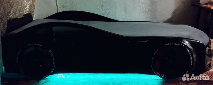 Детская кровать машина Мерседес 3D с подсветкой