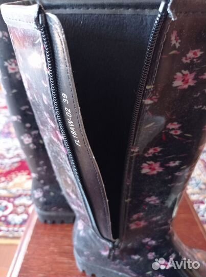 Женские утеплённые резиновые сапоги 39