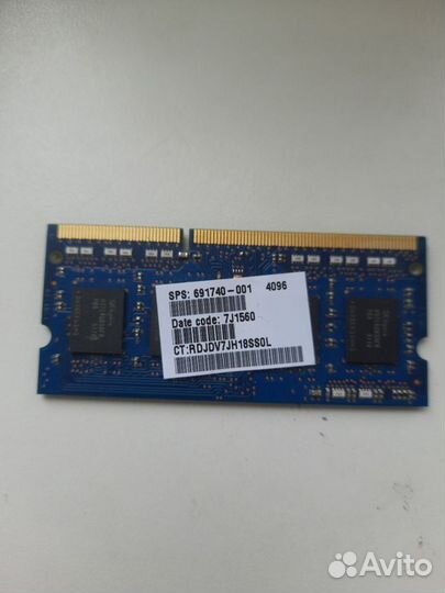 Оперативная память DDR3L 4 gb для ноутбука