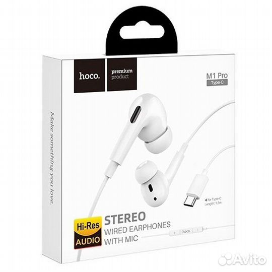 Наушники Hoco M1 Pro Original Type-C, белый