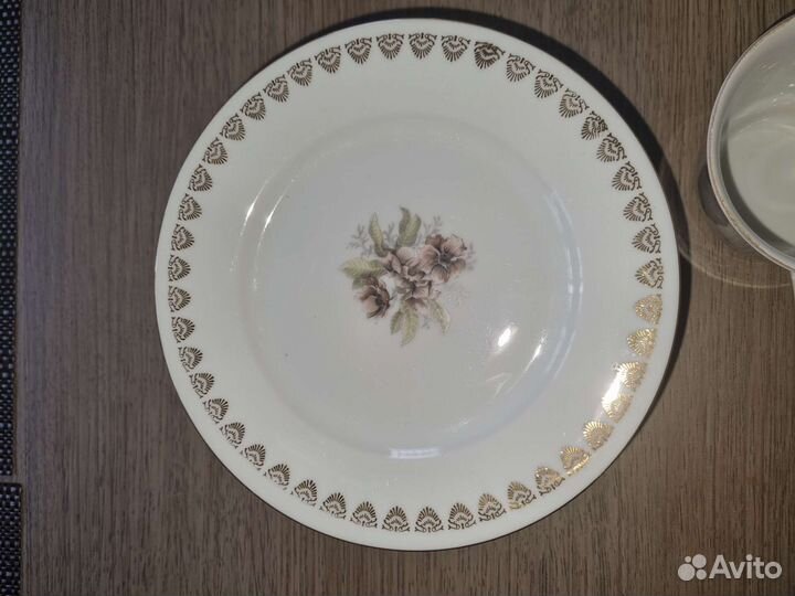 Сервиз чайный с золотом Чехословакия