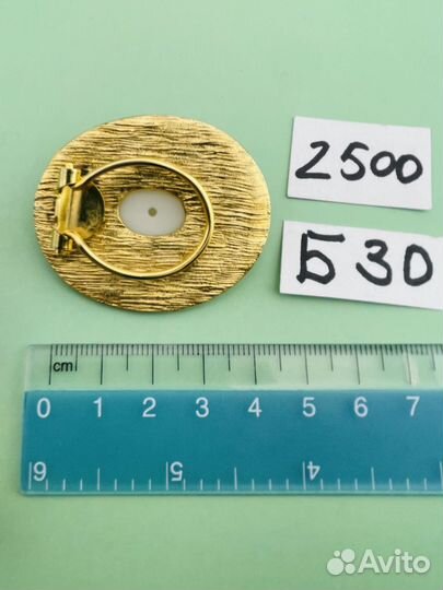 Винтажная брошь цепь с жемчугом 70 гг США Б30 Д