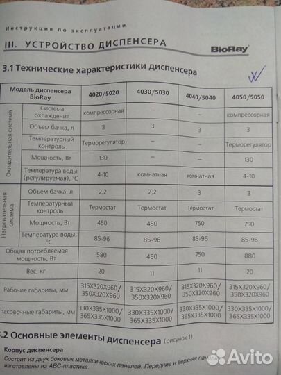 Кулер Водный диспенсер Bio Rey 4050W