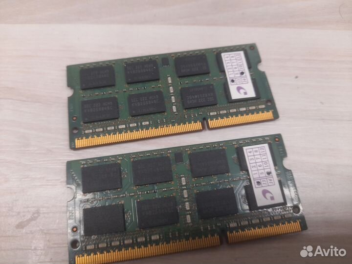Оперативная память ddr3 4гб2шт для ноутбка