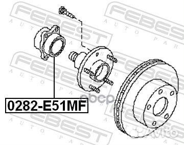 Ступица передняя 0282E51MF Febest