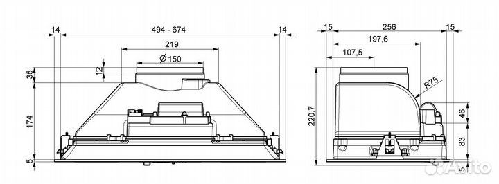 Elikor Врезной блок casper 52Н-450-П3Д нерж.сталь