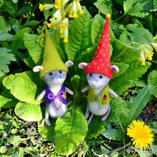 Валяные игрушки мышки