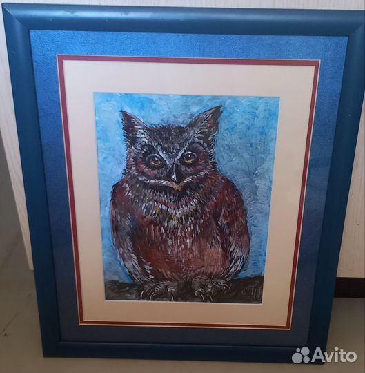 Картина акрил,сова