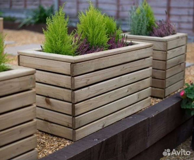 Кашпо для цветов из дерева