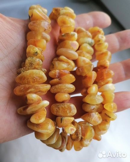 Бусы и браслет балтийский янтарь