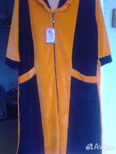 Халат велюровый женский 58-62