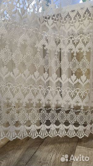 Тюль с вышивкой