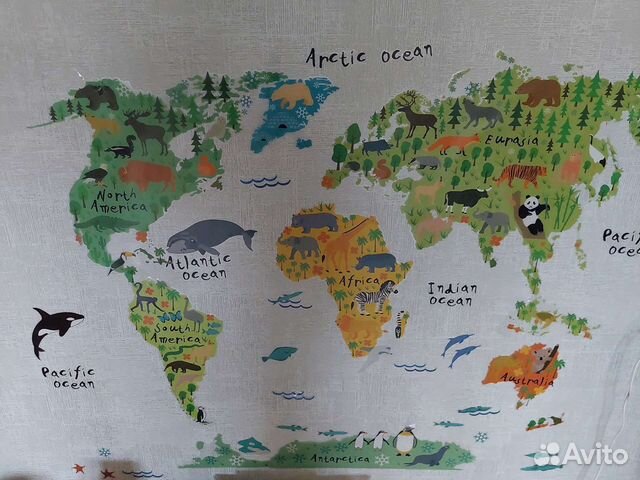 Карта мира детская