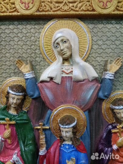 Резная икона Вера Надежда Любовь