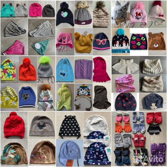 0-12 лет Девочке очень много шапочек