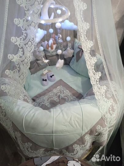 Балдахин и бортики в кроватку