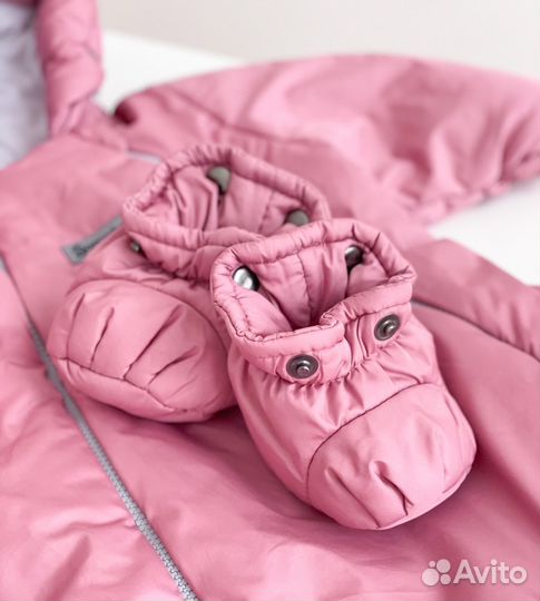 Комбинезон+конверт в коляску розовый