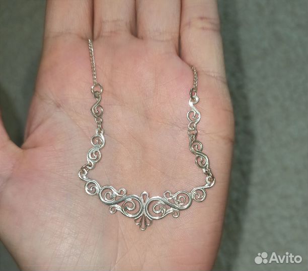 Серебряное колье