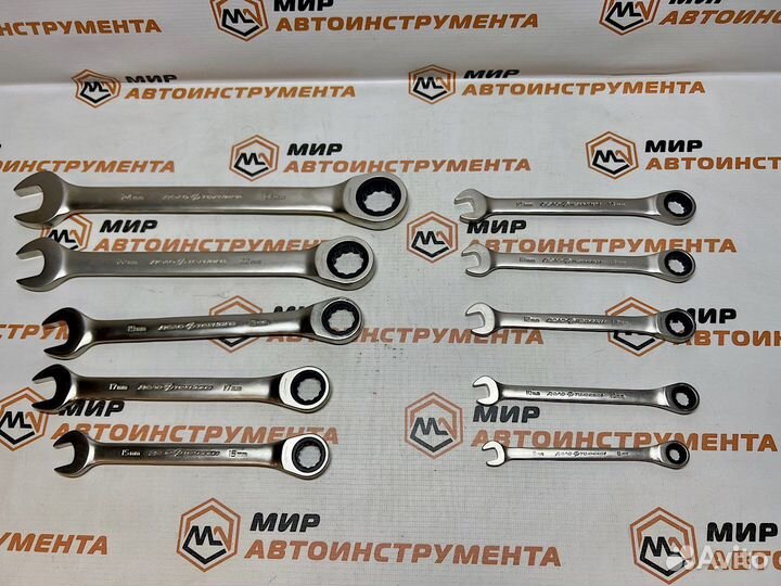 Набор ключей комбинир трещоточных 10 шт