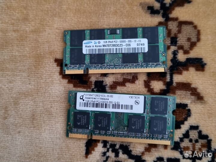 Оперативная память ddr2 1gb для ноутбука