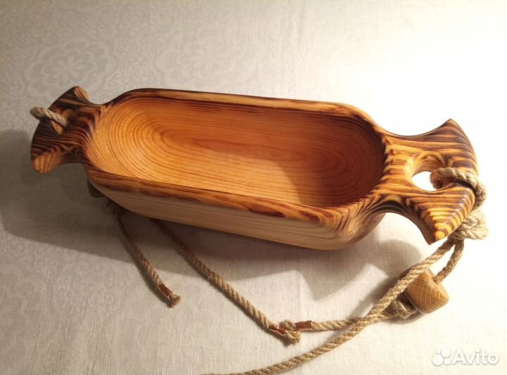 Конфетница, менажница, поднос, посуда из дерева