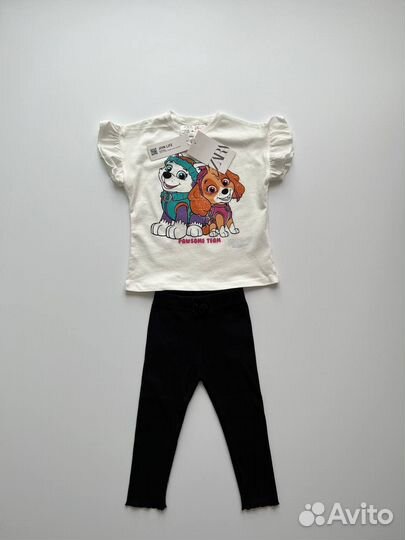 Футболка щенячий патруль и лосина Zara