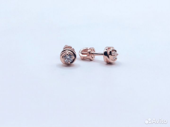 Серьги с фианитами