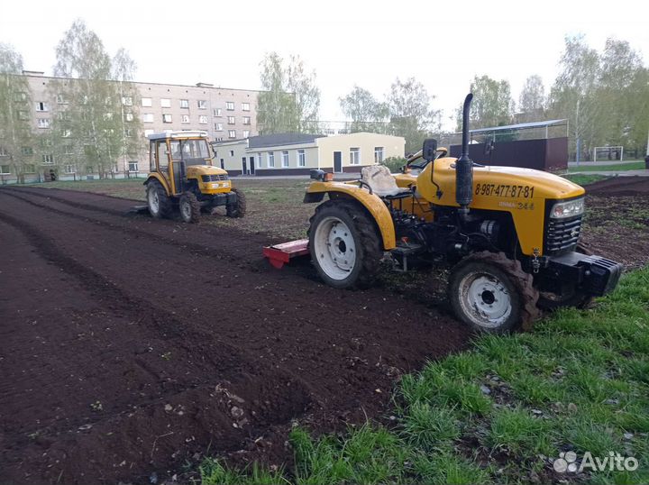 Вспашка земли минитракторами