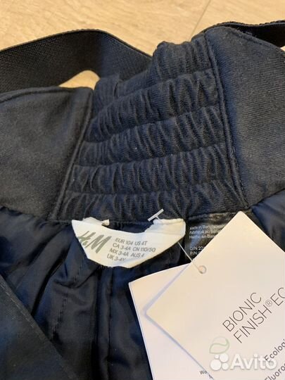 H&M брюки зимние детские 104 мембрана новые