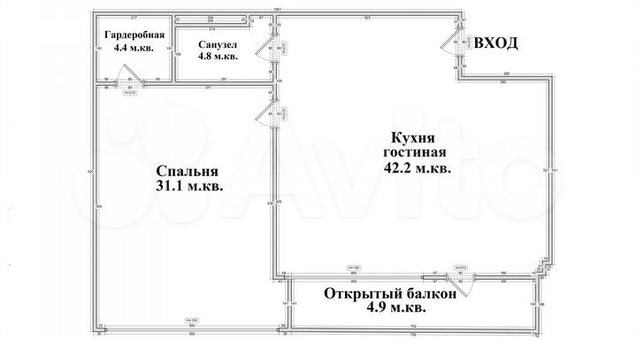 2-к. апартаменты, 87,4 м², 5/11 эт.