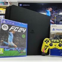 Sony PS4 Slim + 97 игр + 2 геймпада