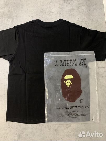 Футболка bape college tee черная