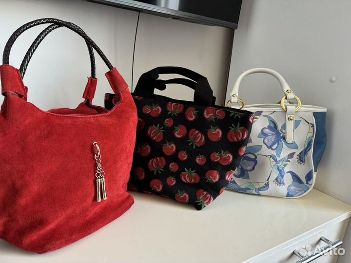 Сумки braccialini и натуральная замша