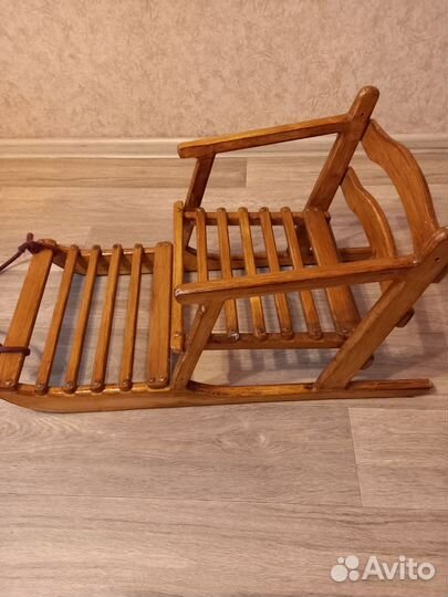 Детские санки деревянные